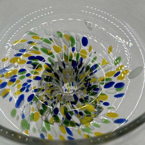 Unique Vtg Margarita Set Hand blown With Swirl 6 Lrg Glasses, 1 Lrg Pitcher - Picture 14 of 16